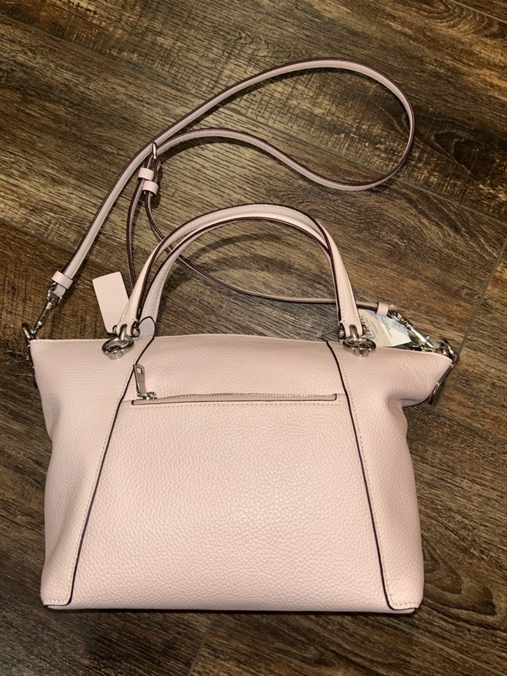 Coach Pebbled Leather Shoulder Satchel in Light Pink - Picture 4 of 8